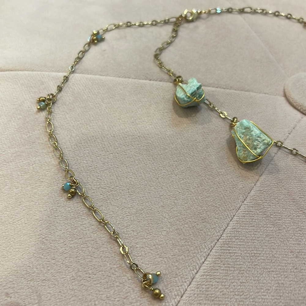 Raw Amazonite Adjustable Necklace - image 5